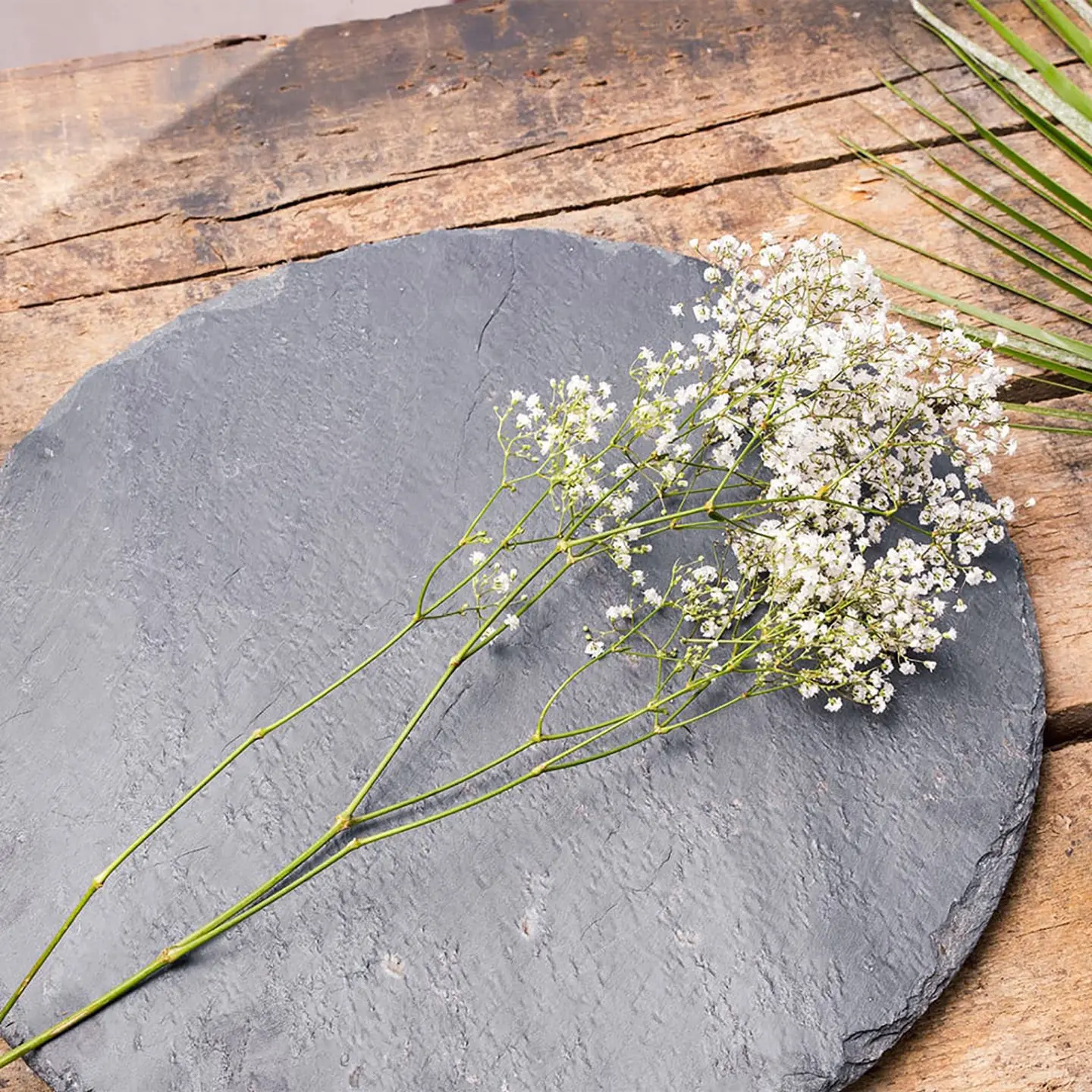 Hochwertige Schieferplatte Untersetzer ø30cm TRENT round Anthracite - Image 2