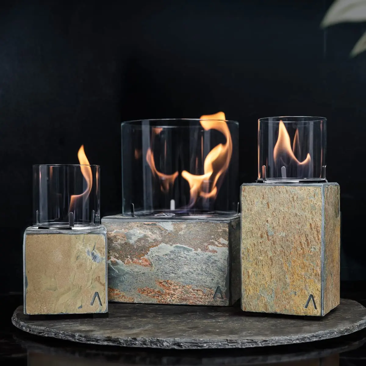 KLARA S+ RUSTY – Rustikales Tischfeuer Hoch - Image 3