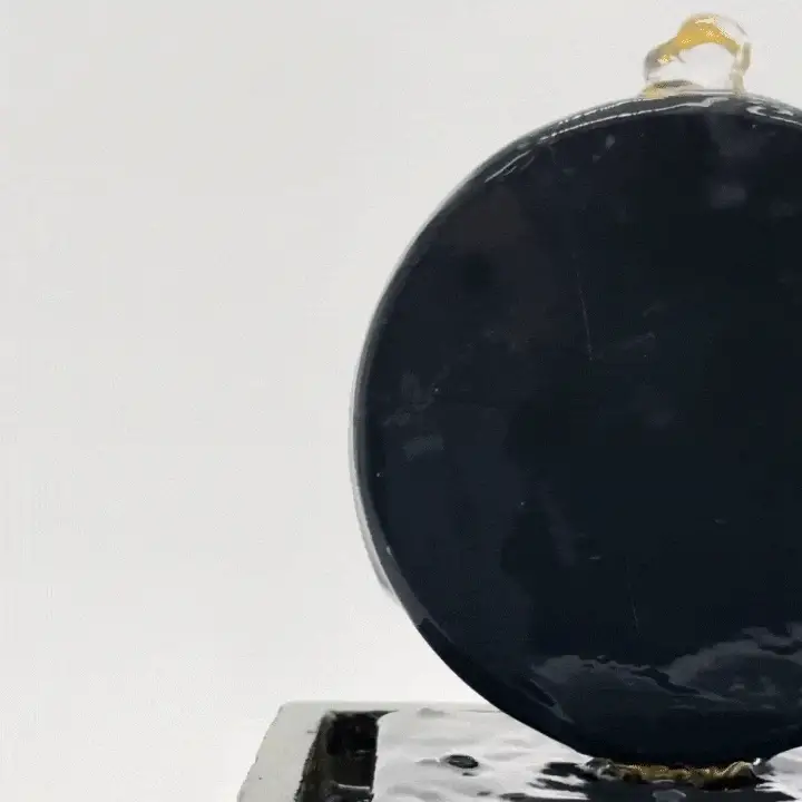YUU – Kleiner Tischbrunnen Feng Shui aus Naturschiefer Schwarz - Image 4