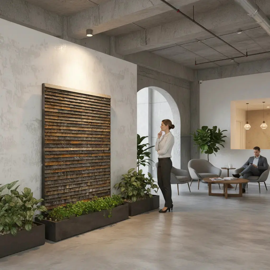 AVA WALL XXL – Luxuriöse Wasserwand Naturschiefer Braun - Image 18