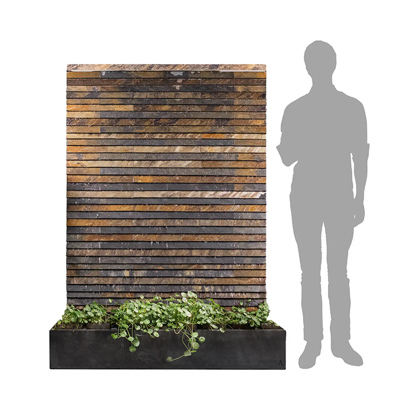 AVA WALL XXL – Luxuriöse Wasserwand Naturschiefer Braun - Image 20