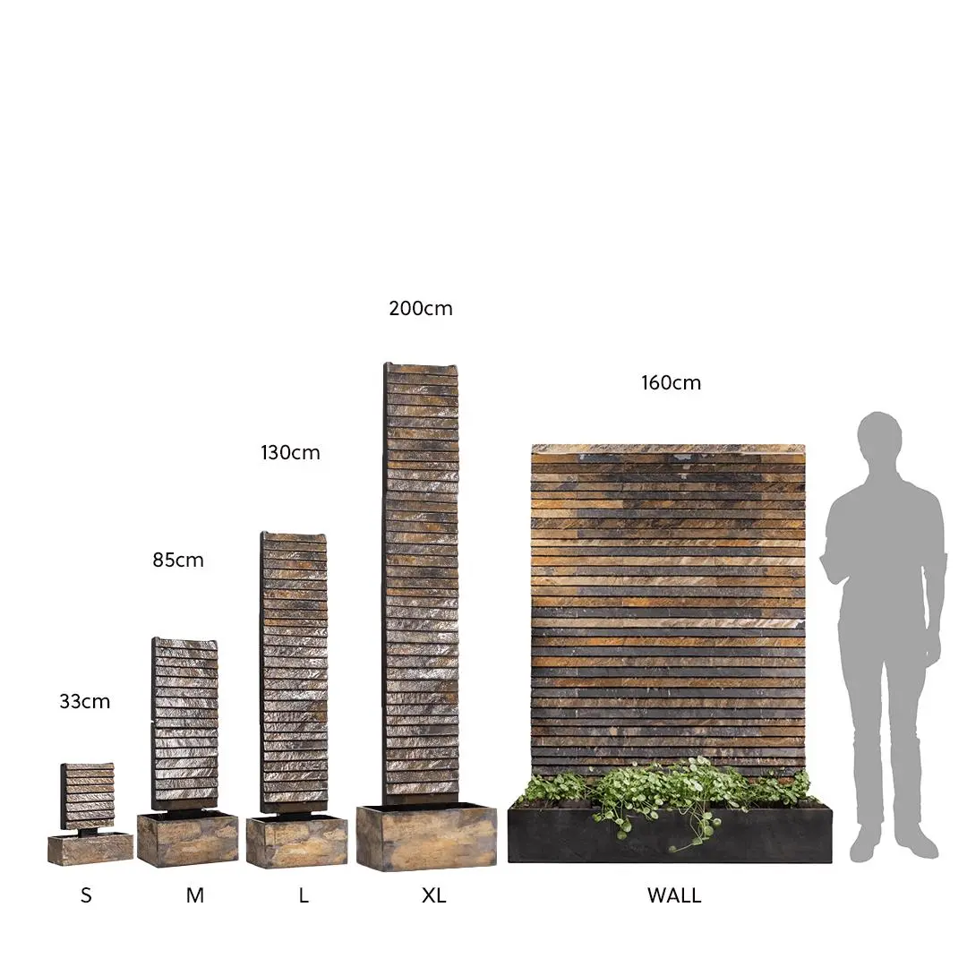 AVA WALL XXL – Luxuriöse Wasserwand Naturschiefer Braun - Image 22