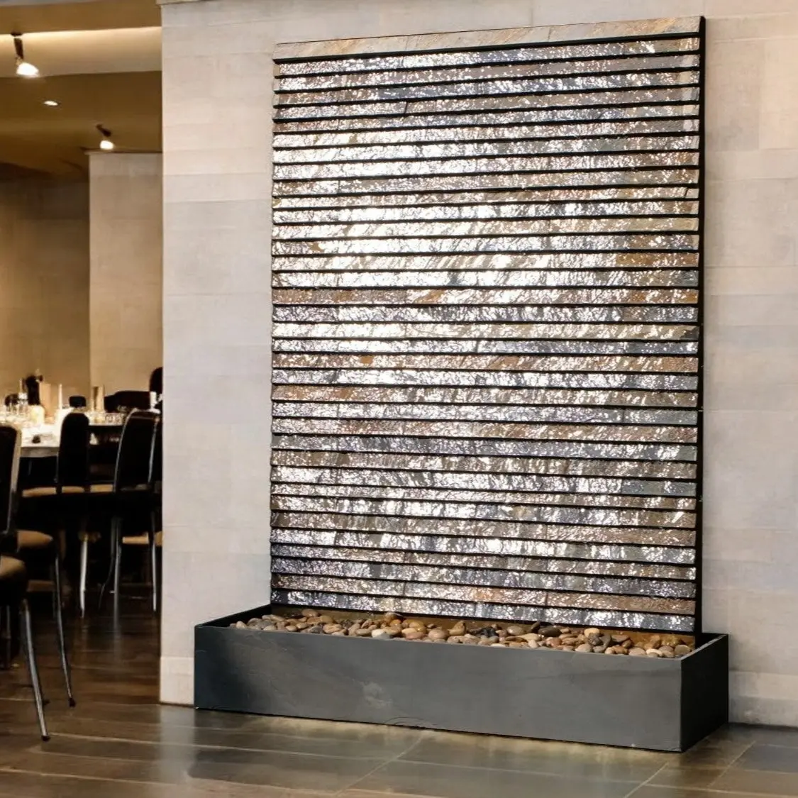 AVA WALL XXL – Luxuriöse Wasserwand Naturschiefer Braun - Image 7
