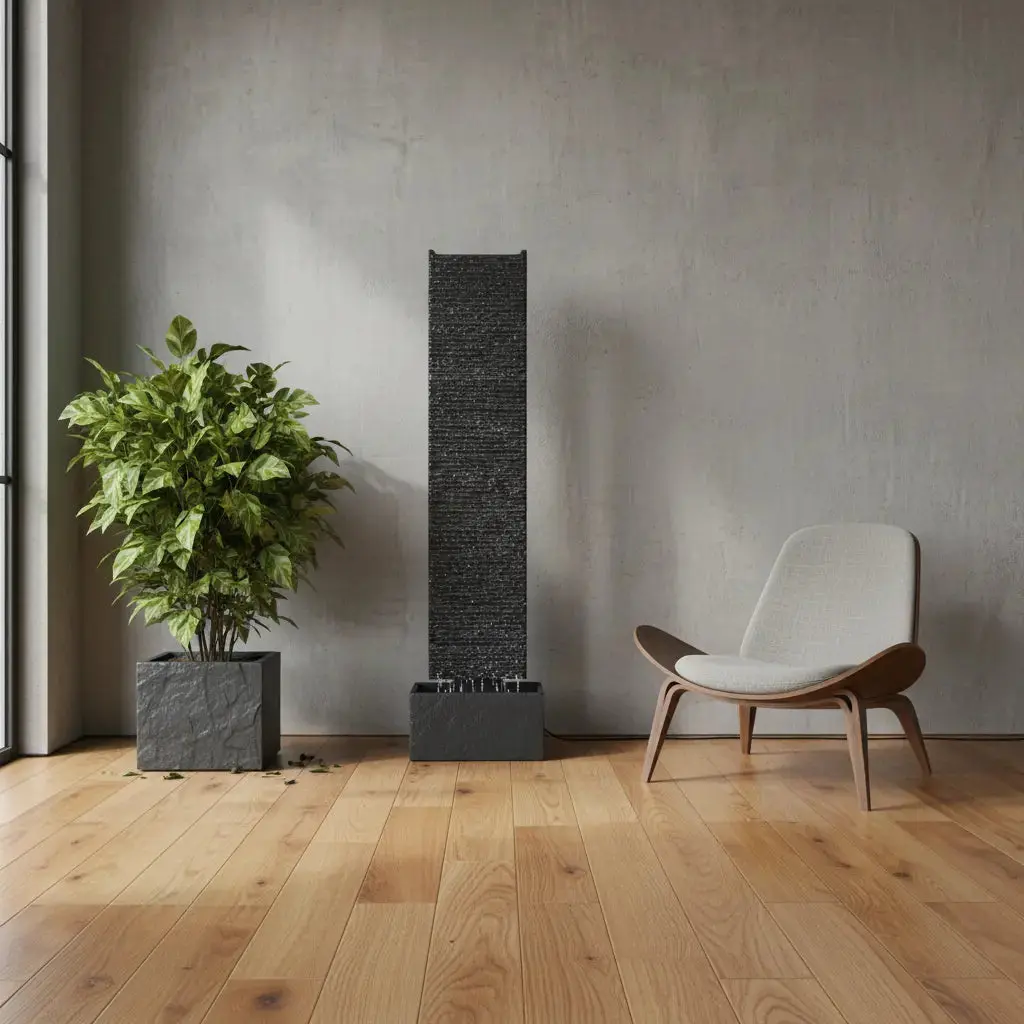LIV L – Edle Wasserwand Schiefer Schwarz 130 cm - Image 27