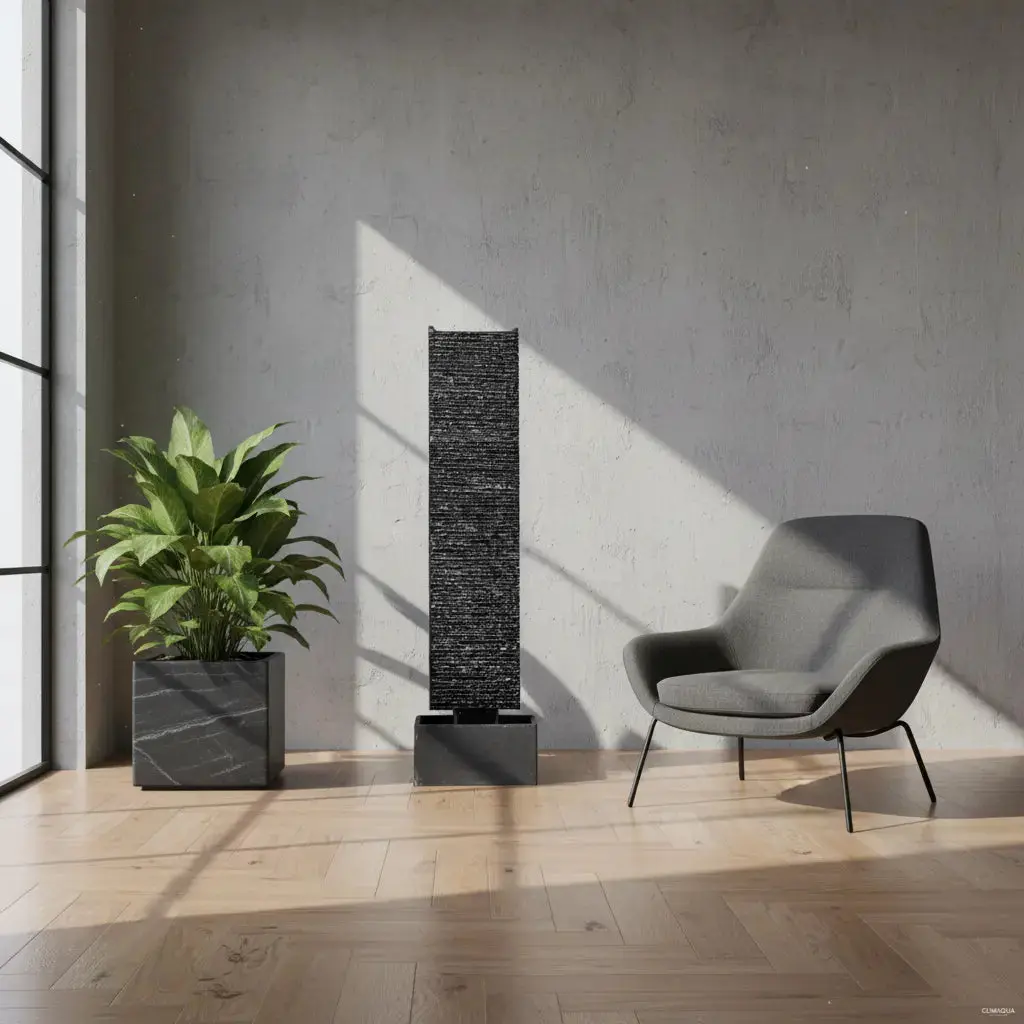 LIV L – Edle Wasserwand Schiefer Schwarz 130 cm - Image 29