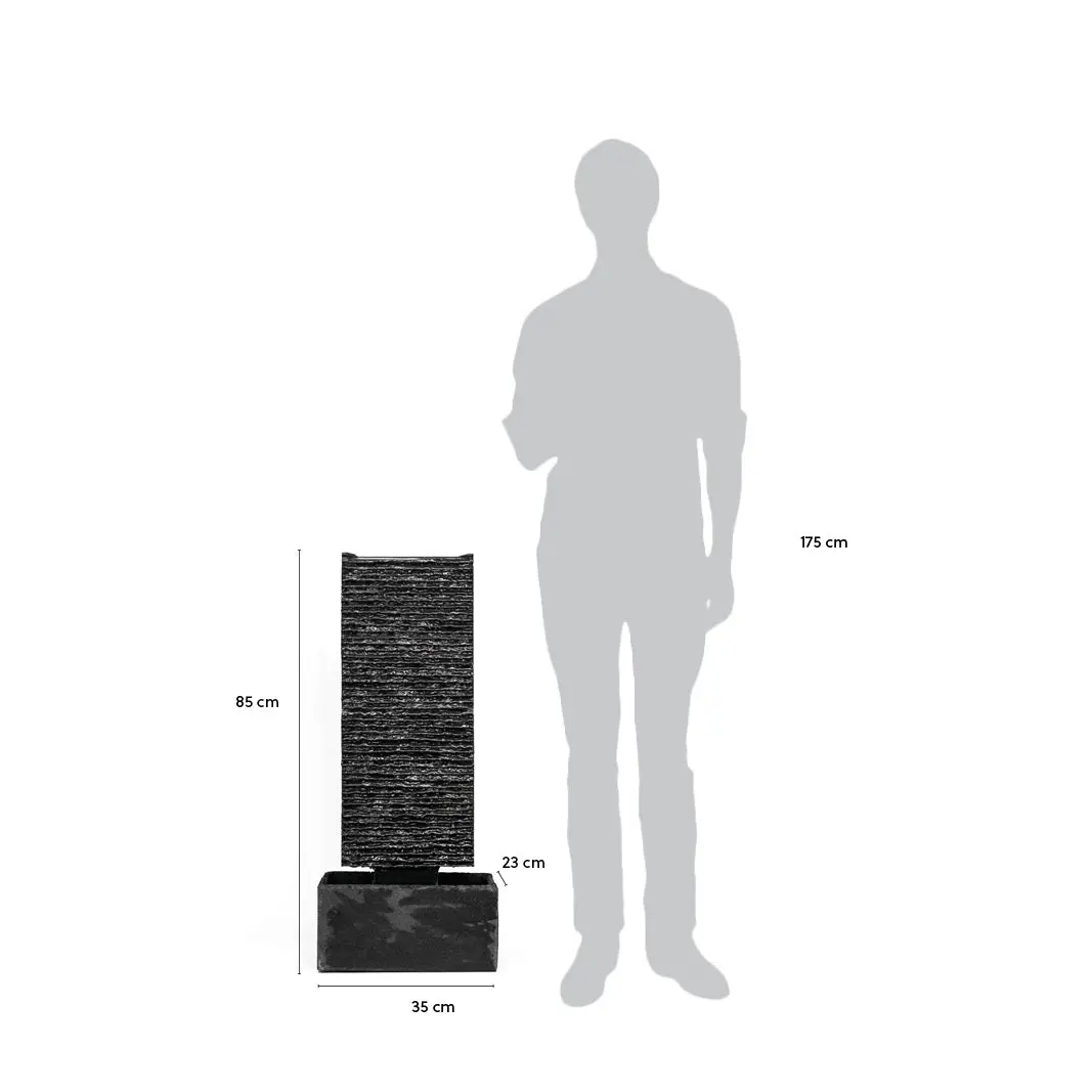 LIV M – Edle Wasserwand Schiefer Schwarz 85cm Brunnen - Image 31