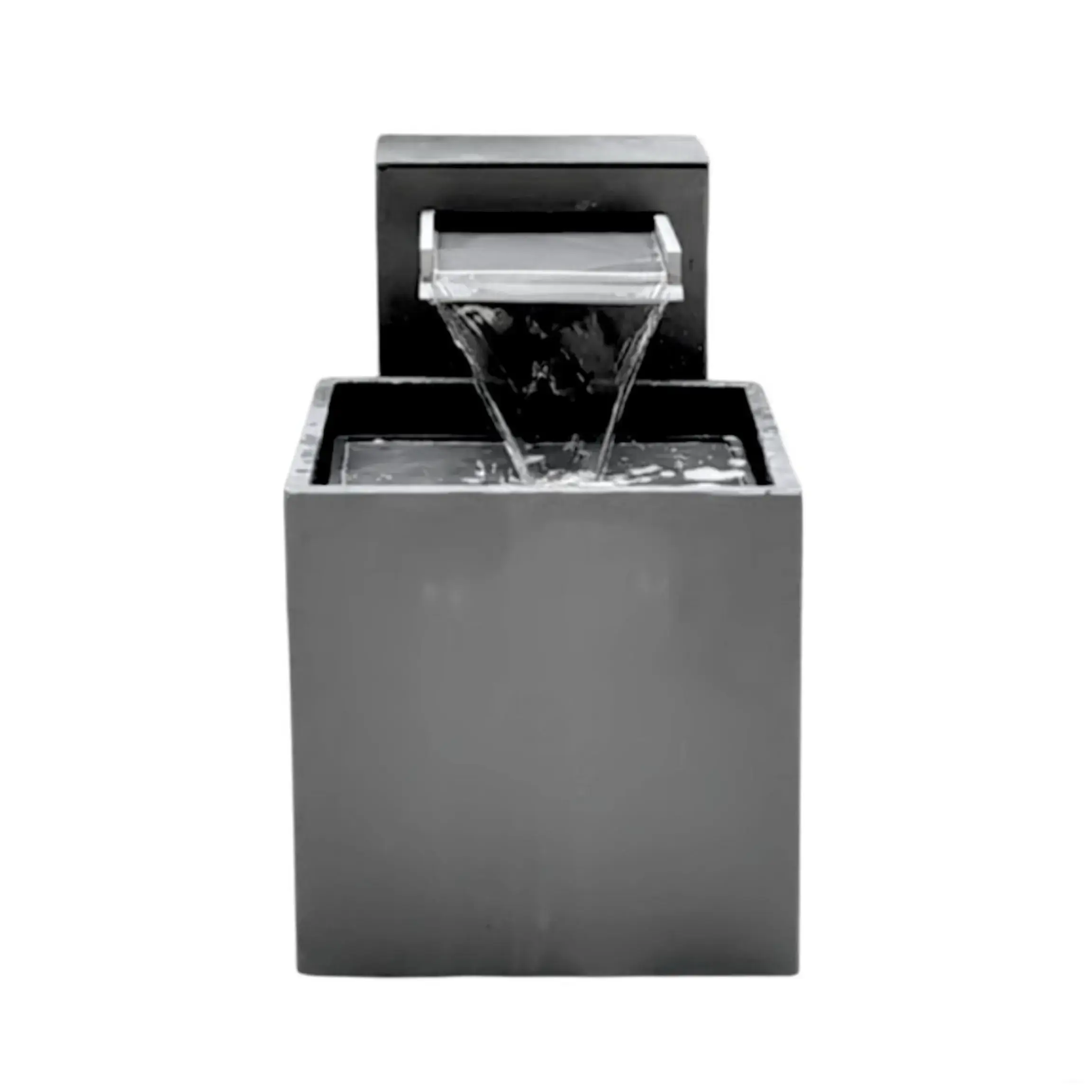 SAMUI 60 Gartenbrunnen – grosser Gartenbrunnen mit Wasserfall und Licht - Image 26