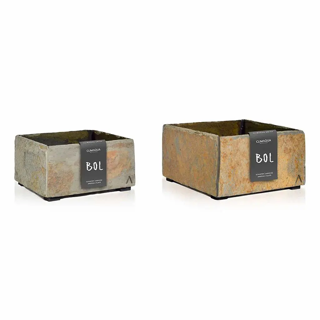 BOL 19 Rusty – Pflanzschale Eckig 19x19x10 cm Schiefer Braun - Image 4