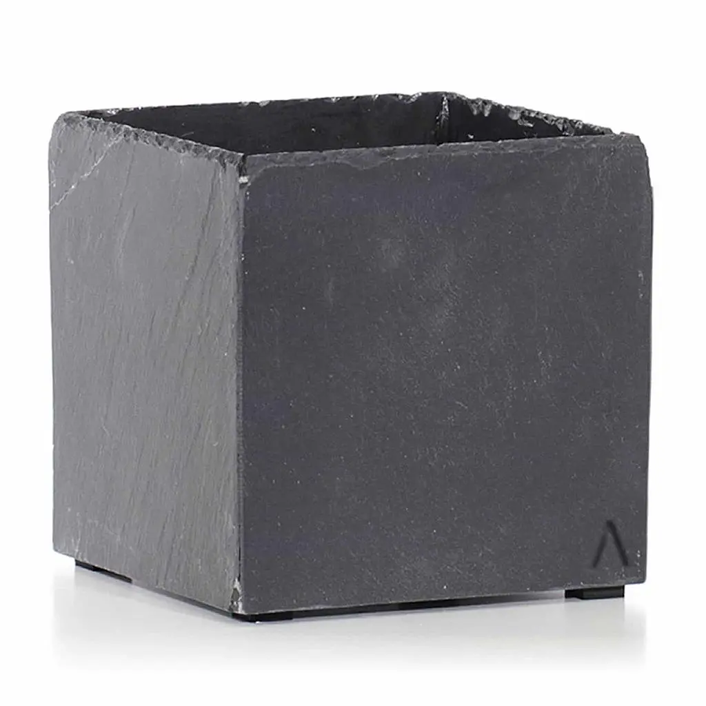 CUBI 21 Anthrazit – Übertopf Würfel 21x21x21 cm Schiefer Schwarz - Image 3