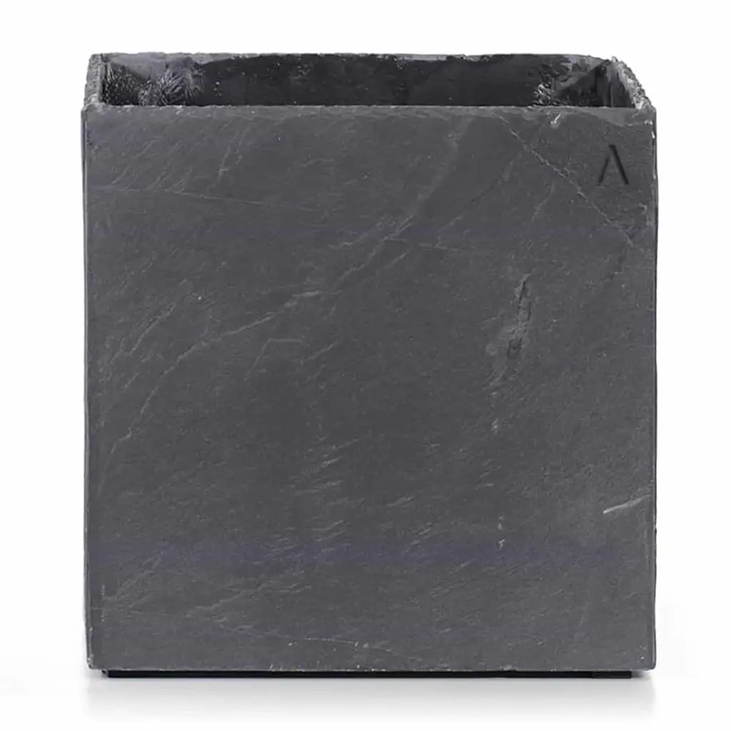 CUBI 31 Anthrazit – Übertopf Würfel 29x29x29 cm Schiefer Schwarz - Image 4