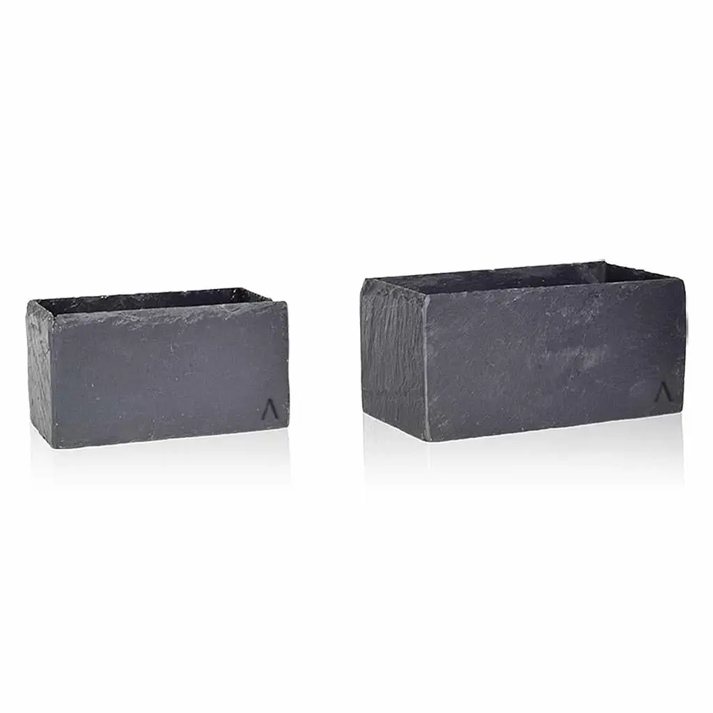 JARDI 21 Anthracite – Blumenkästchen 21x12x12 cm 1.7 kg Naturschiefer Schwarz - Image 4