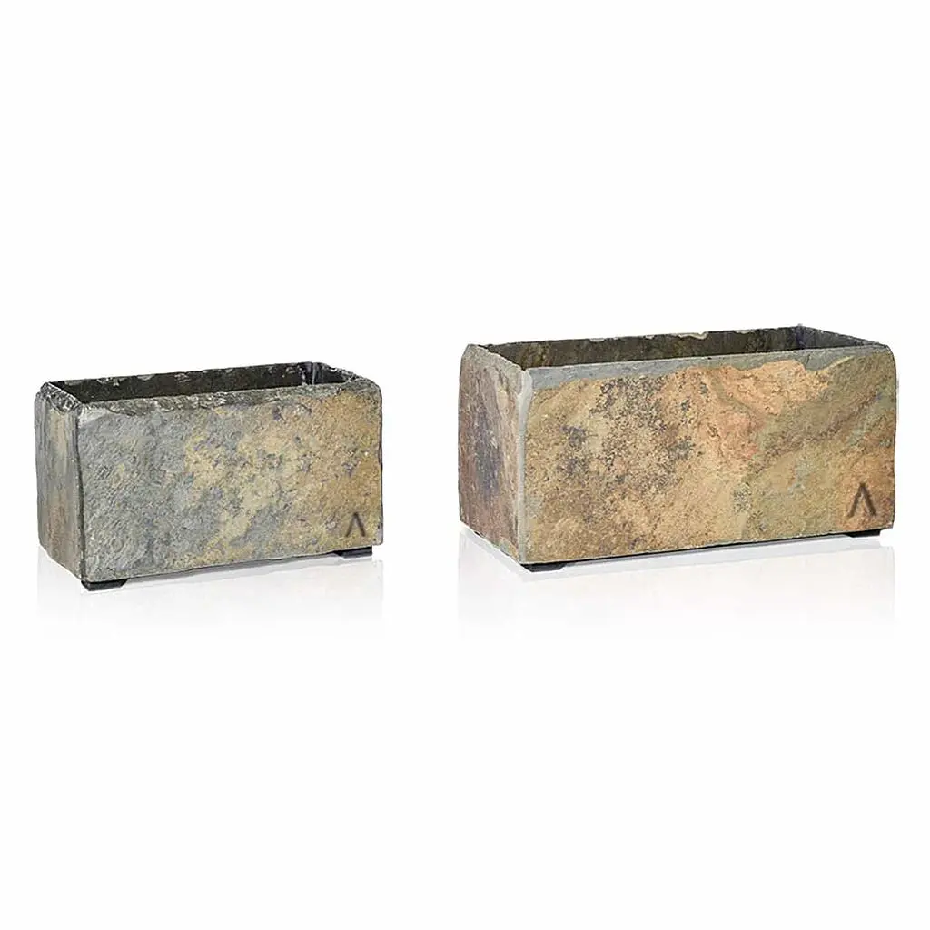 JARDI 28 Rusty – Blumenkästchen 28x13x13 cm 3 kg Naturschiefer Braun - Image 5
