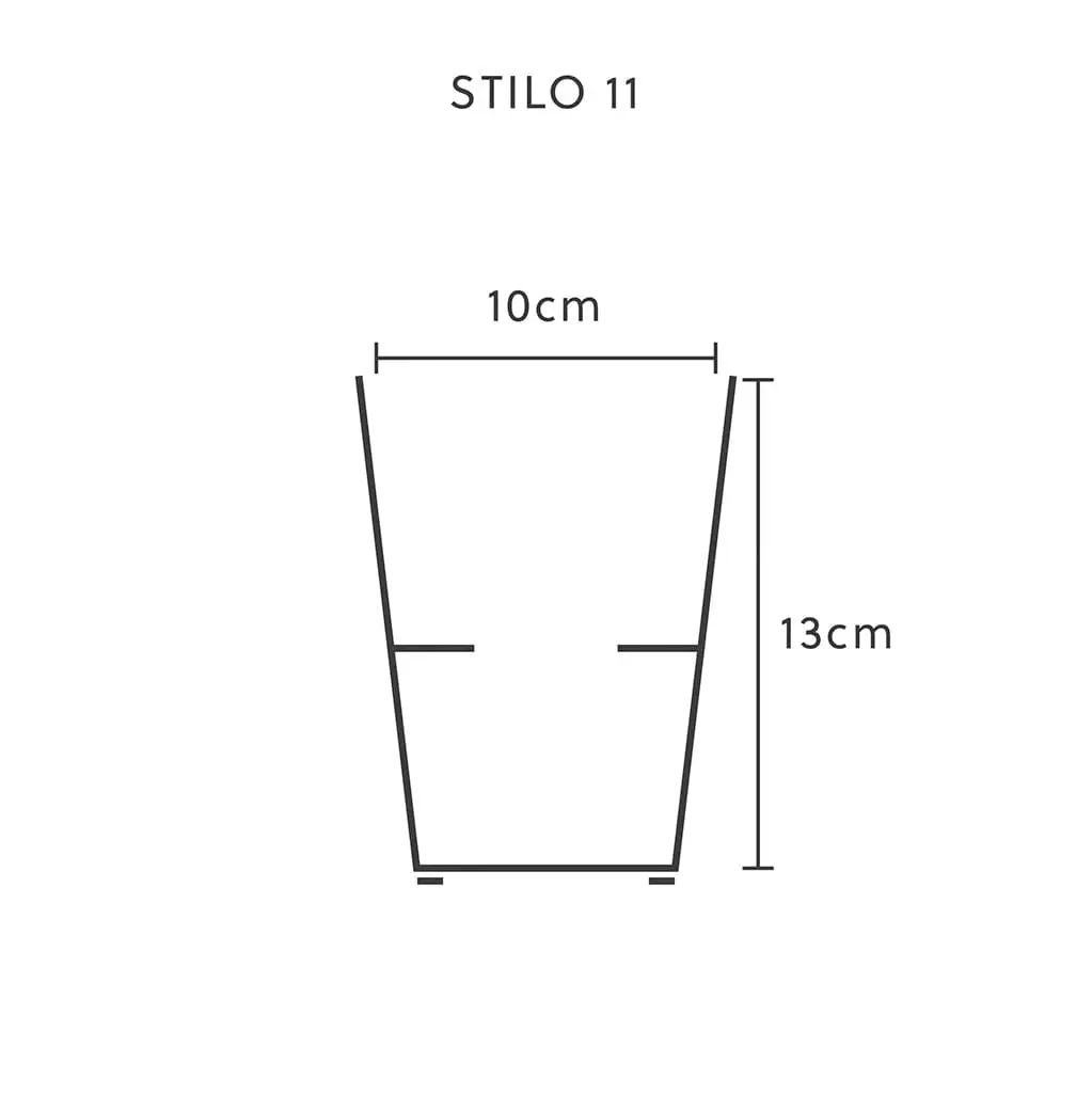 STILO 11 Rusty – Konischer Übertopf 11x11x14 cm Schiefer Braun 1.3 kg - Image 4