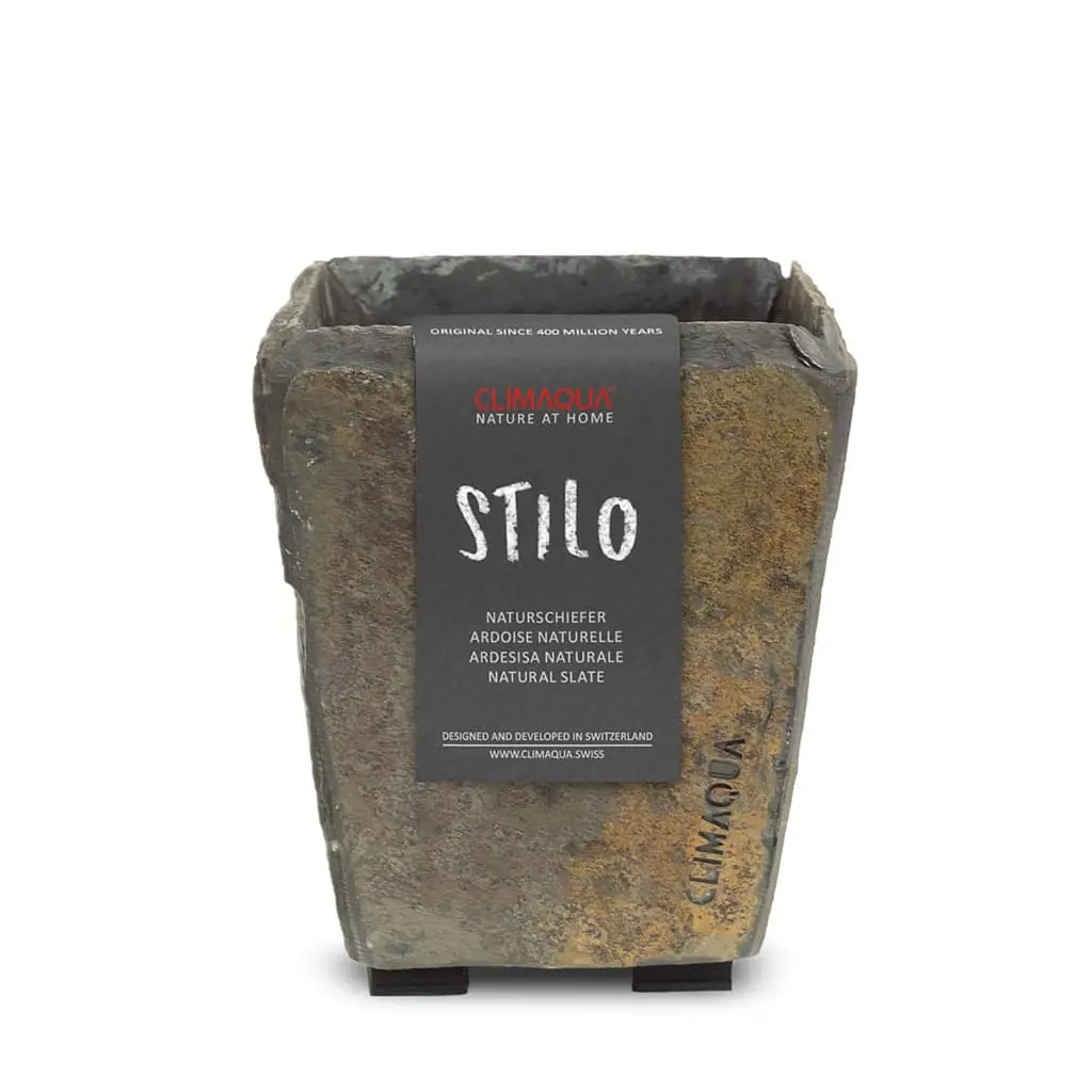 STILO 13 Rusty – Konischer Übertopf 14x14x19 cm Schiefer Braun - Image 2