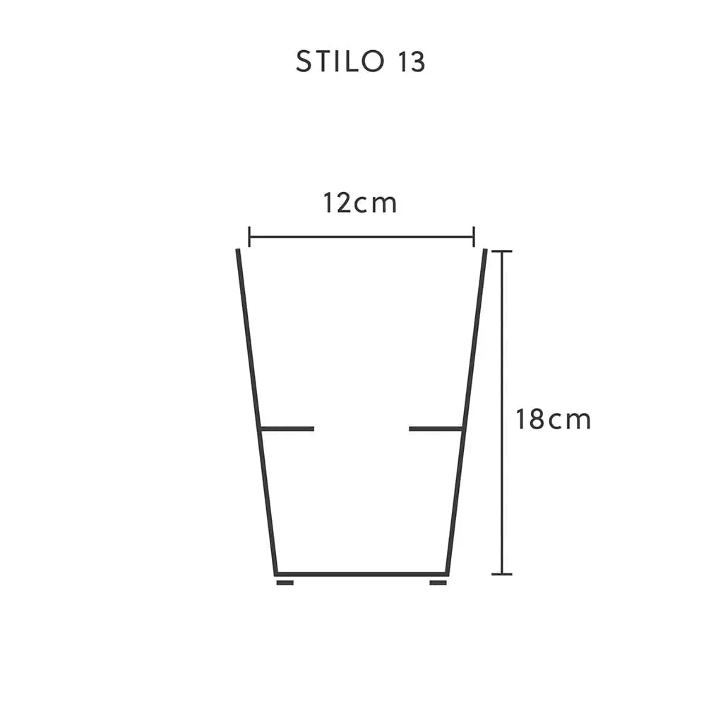 STILO 13 Rusty – Konischer Übertopf 14x14x19 cm Schiefer Braun - Image 3