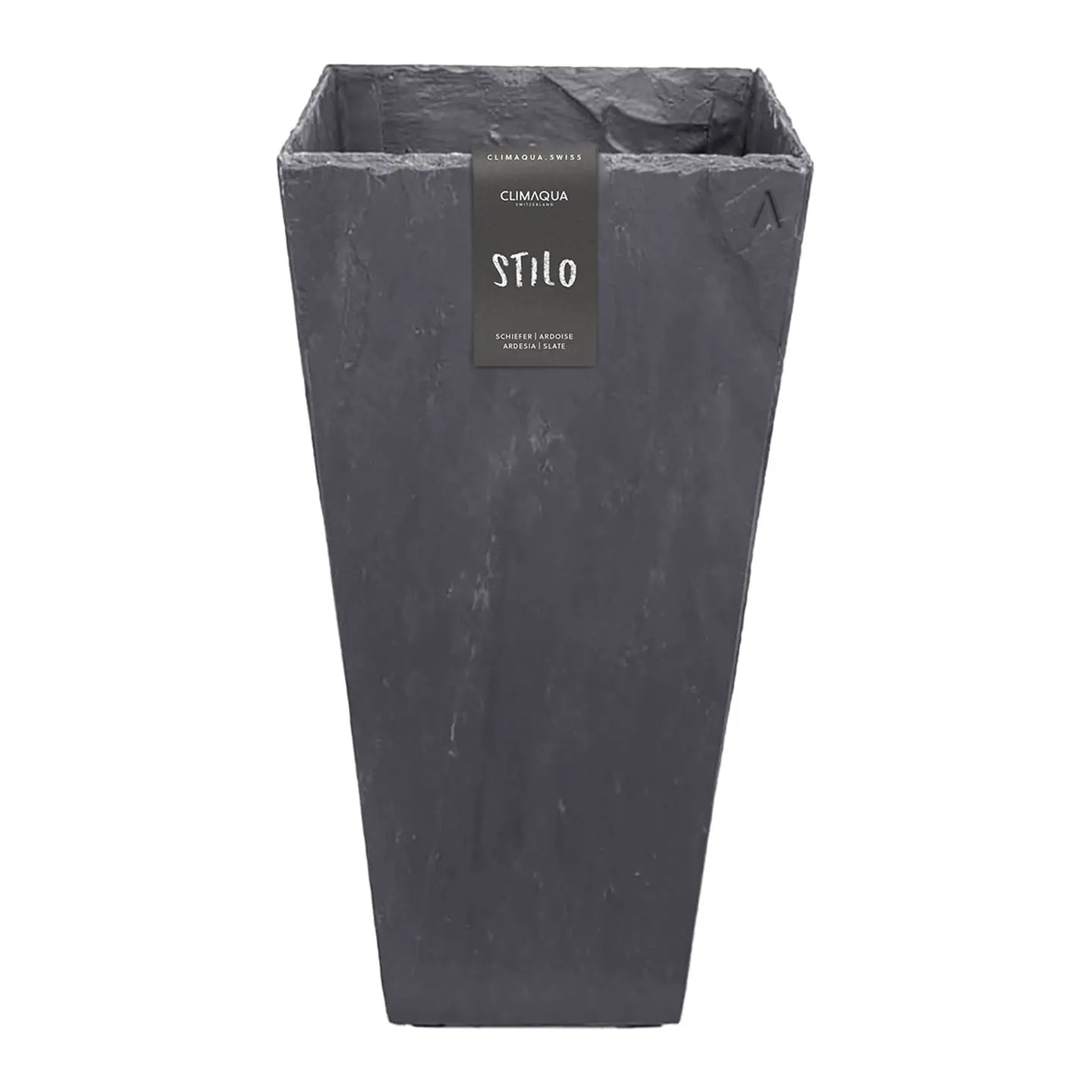 STILO 31 Anthracite – Konischer Übertopf 29x29x58 cm Schiefer Schwarz 14 kg - Image 7