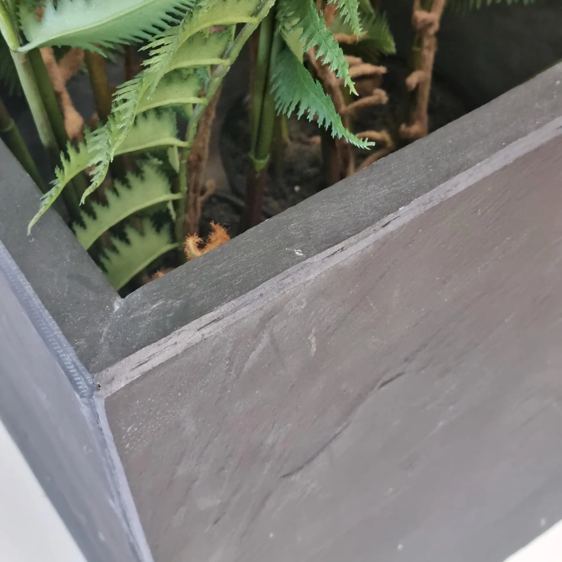 CUBI 30 Anthrazit  – Blumentopf Eckig Outdoor 29x29x29 cm Schiefer Schwarz - Image 4