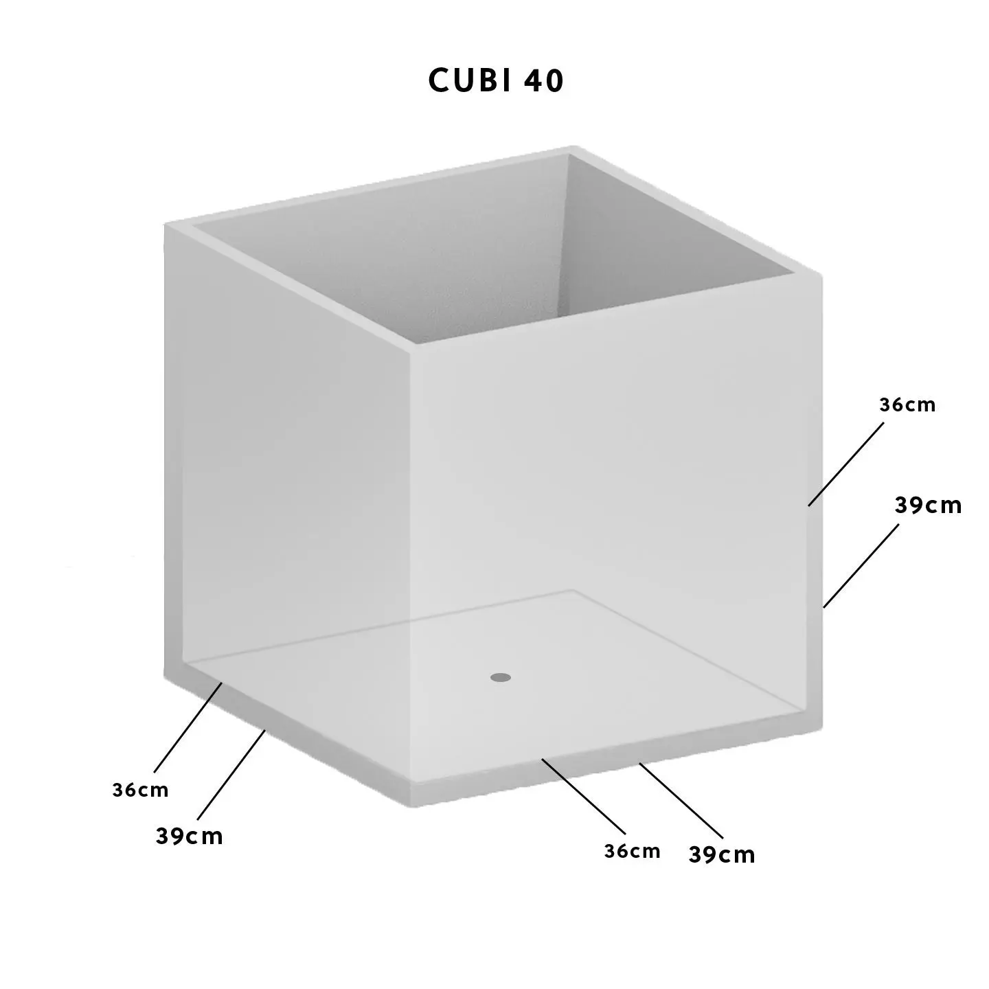 CUBI 40 Rusty – Pflanzgefäss Eckig 40x40x40 cm Schiefer Braun - Image 18