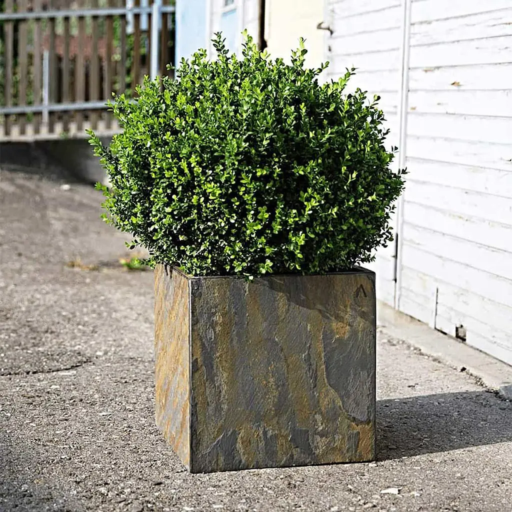 CUBI 40 Rusty – Pflanzgefäss Eckig 40x40x40 cm Schiefer Braun - Image 6