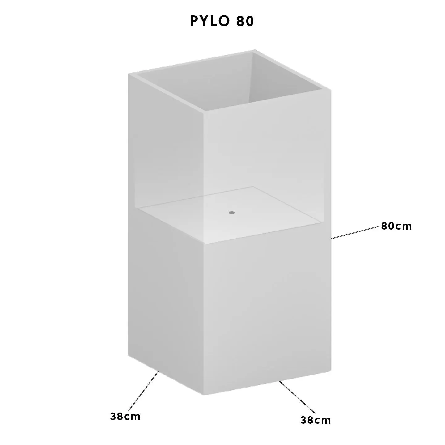 PYLO 80 Anthrazit – Pflanzsäule Outdoor 80x40x40 cm Naturschiefer Schwarz - Image 11