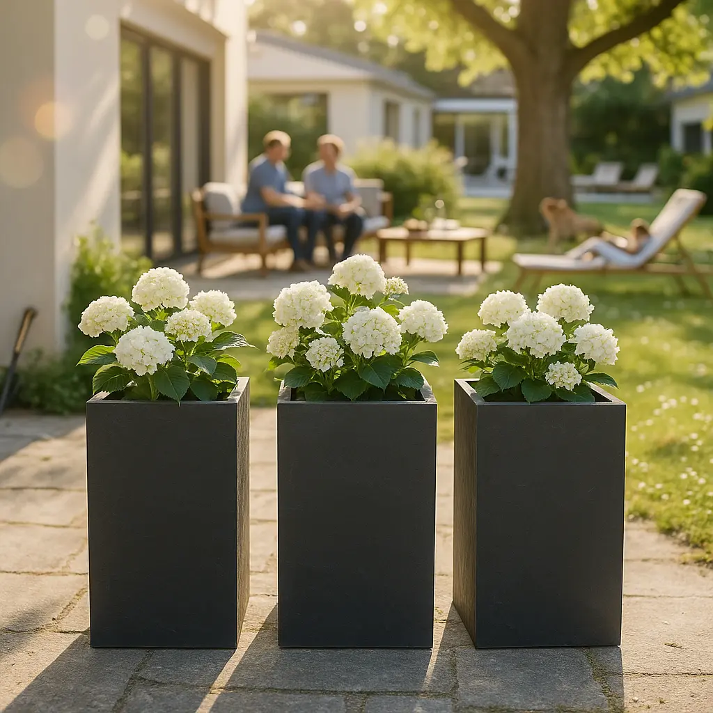 PYLO 80 Anthrazit – Pflanzsäule Outdoor 80x40x40 cm Naturschiefer Schwarz - Image 3