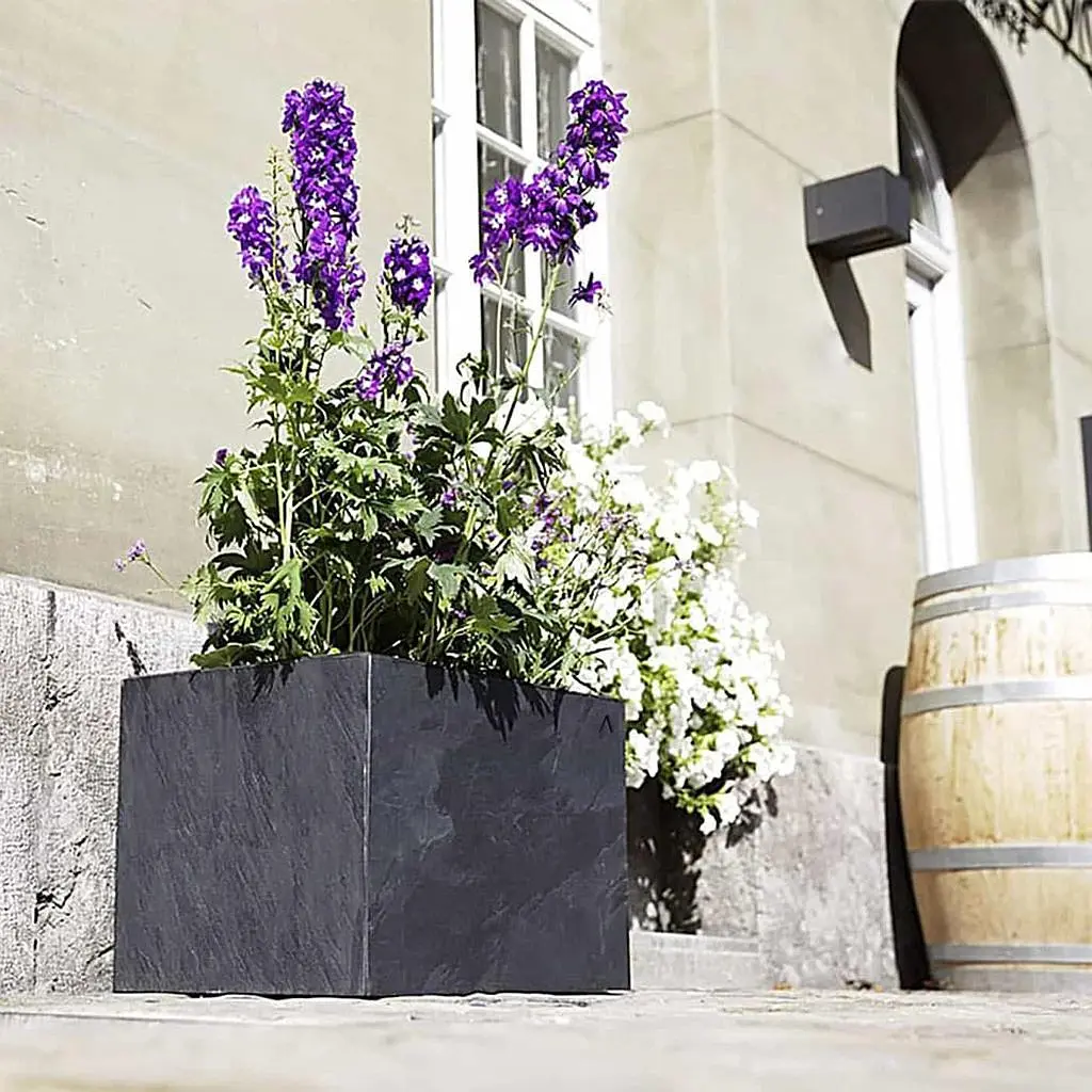 RECTO 60 Anthrazit – Blumenkasten Outdoor 60x38x40 cm Naturschiefer Schwarz - Image 6