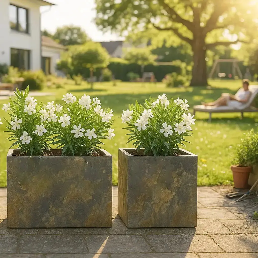 RECTO 60 Rusty – Blumenkasten Outdoor 60x40x40 cm Naturschiefer Braun - Image 4