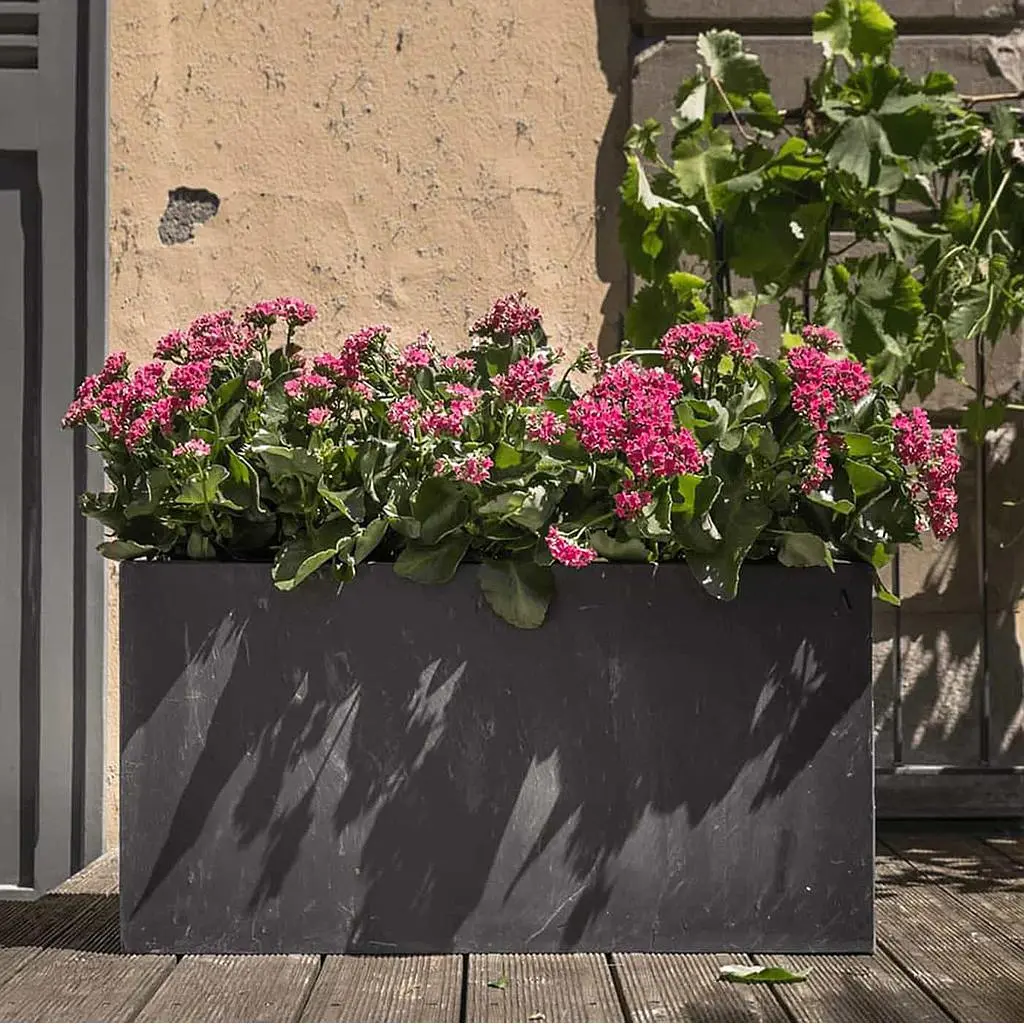 RECTO 80 Anthrazit – Pflanztrog Outdoor 80x40x40 cm Naturschiefer Schwarz - Image 8