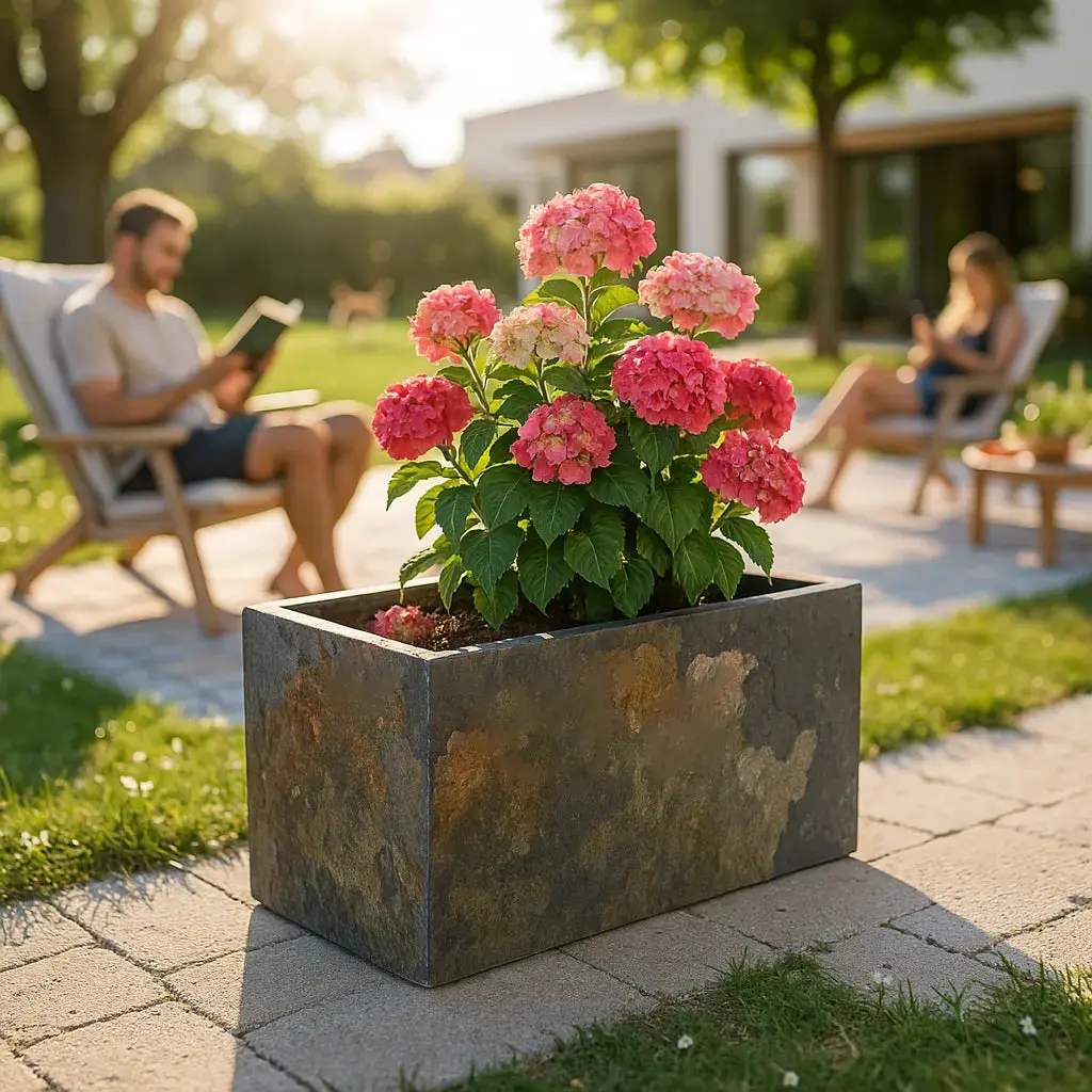 RECTO 80 Rusty – Pflanztrog Outdoor 80x40x40 cm Naturschiefer Braun - Image 3
