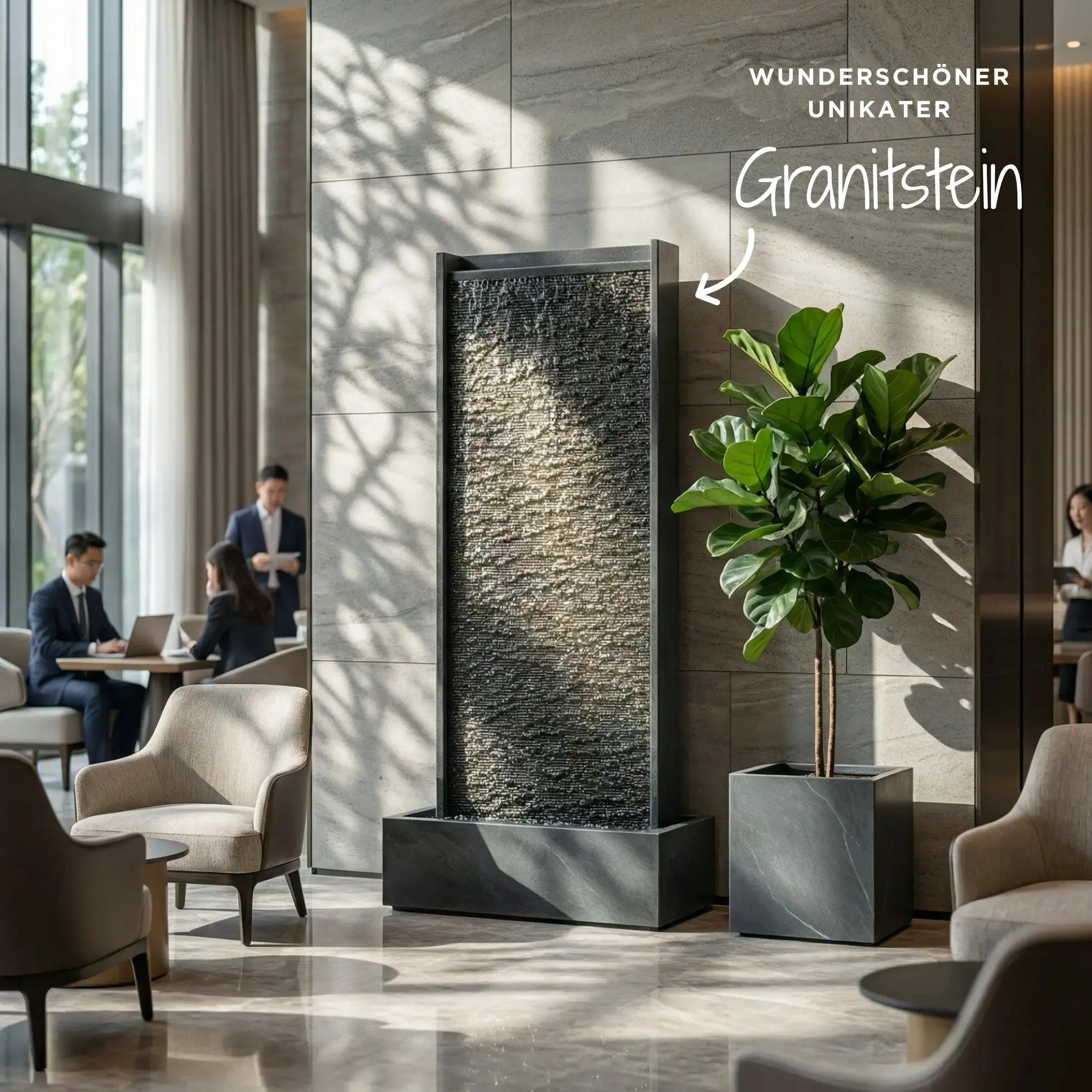 HARMONY – grosse Premium Wasserwand aus Granitstein, Indoor/Outdoor, 60×40×180 cm - Image 8