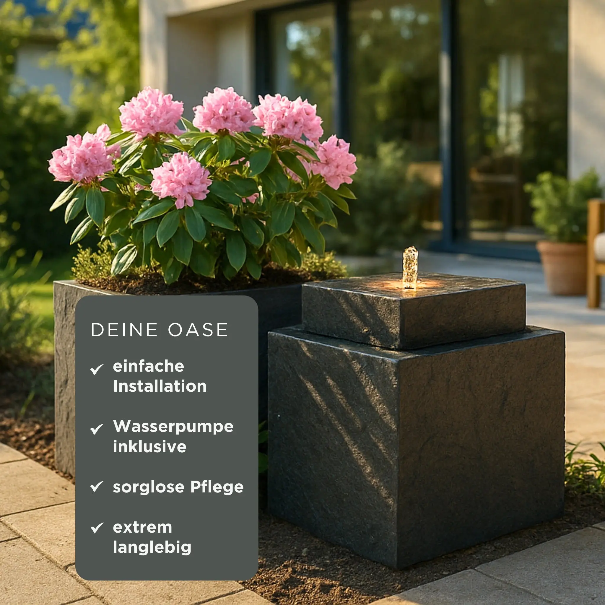 Gartenbrunnen VIDA 40 PREMIUM GARDEN Set Anthrazit - Image 10