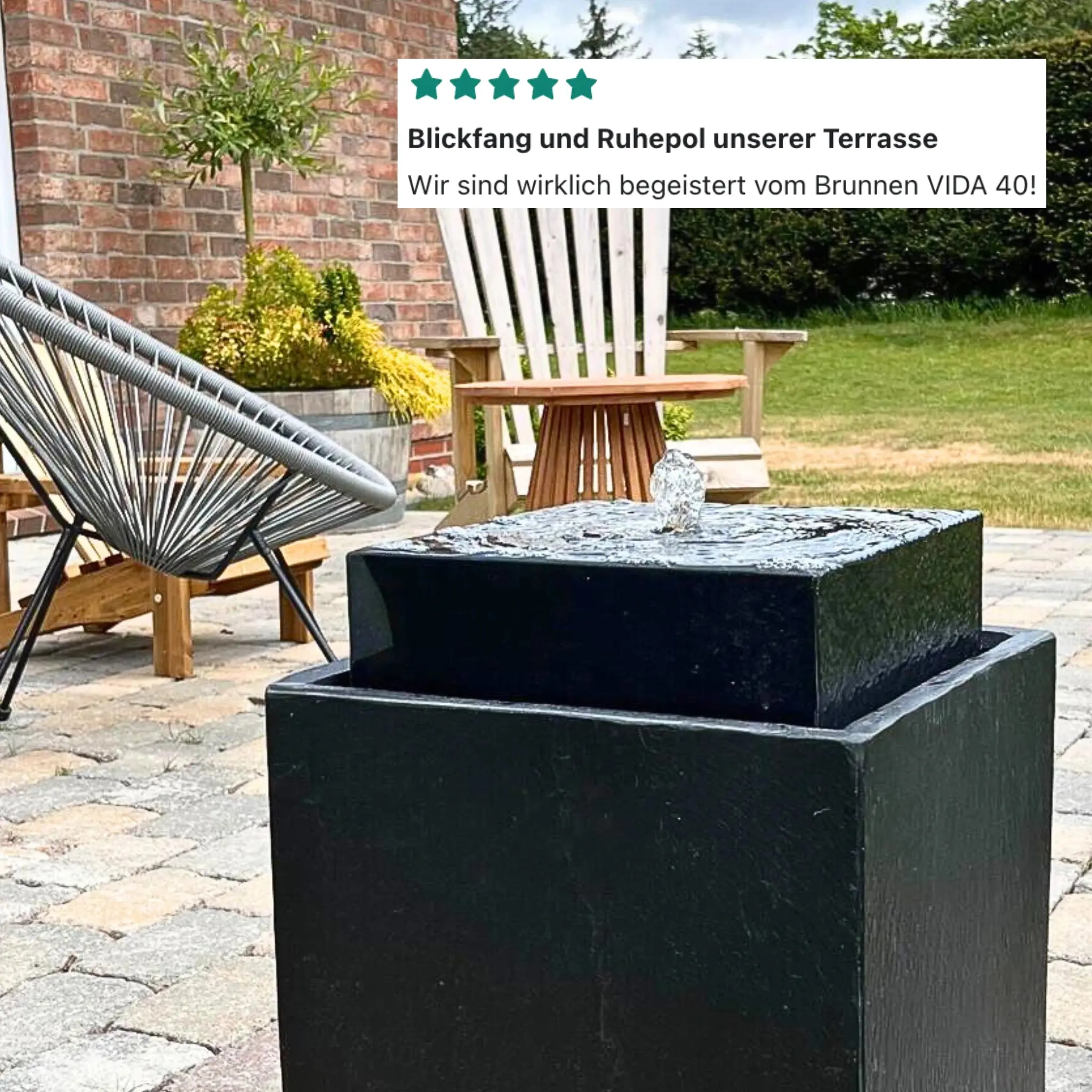 Gartenbrunnen VIDA 40 PREMIUM GARDEN Set Anthrazit - Image 13