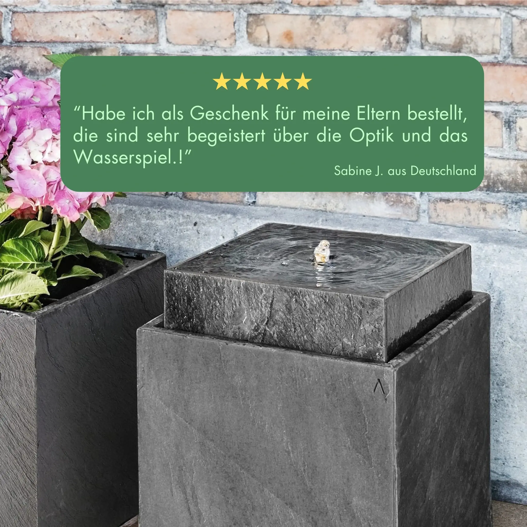 Gartenbrunnen VIDA 40 PREMIUM GARDEN Set Anthrazit - Image 14