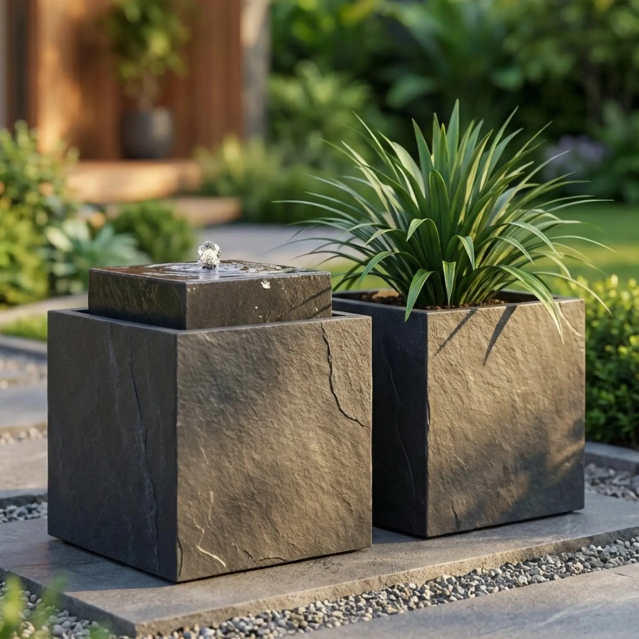 Gartenbrunnen VIDA 40 PREMIUM GARDEN Set Anthrazit - Image 15