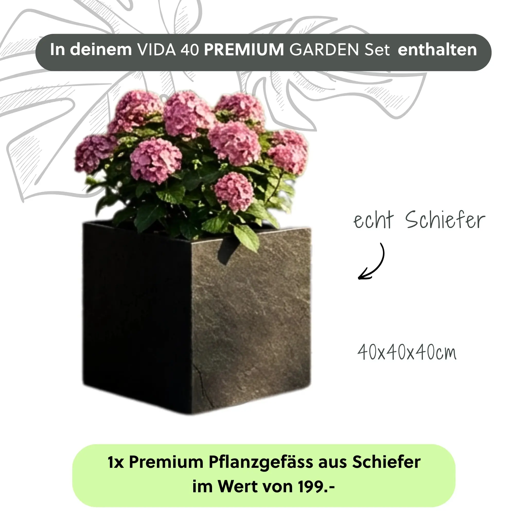 Gartenbrunnen VIDA 40 PREMIUM GARDEN Set Anthrazit - Image 4