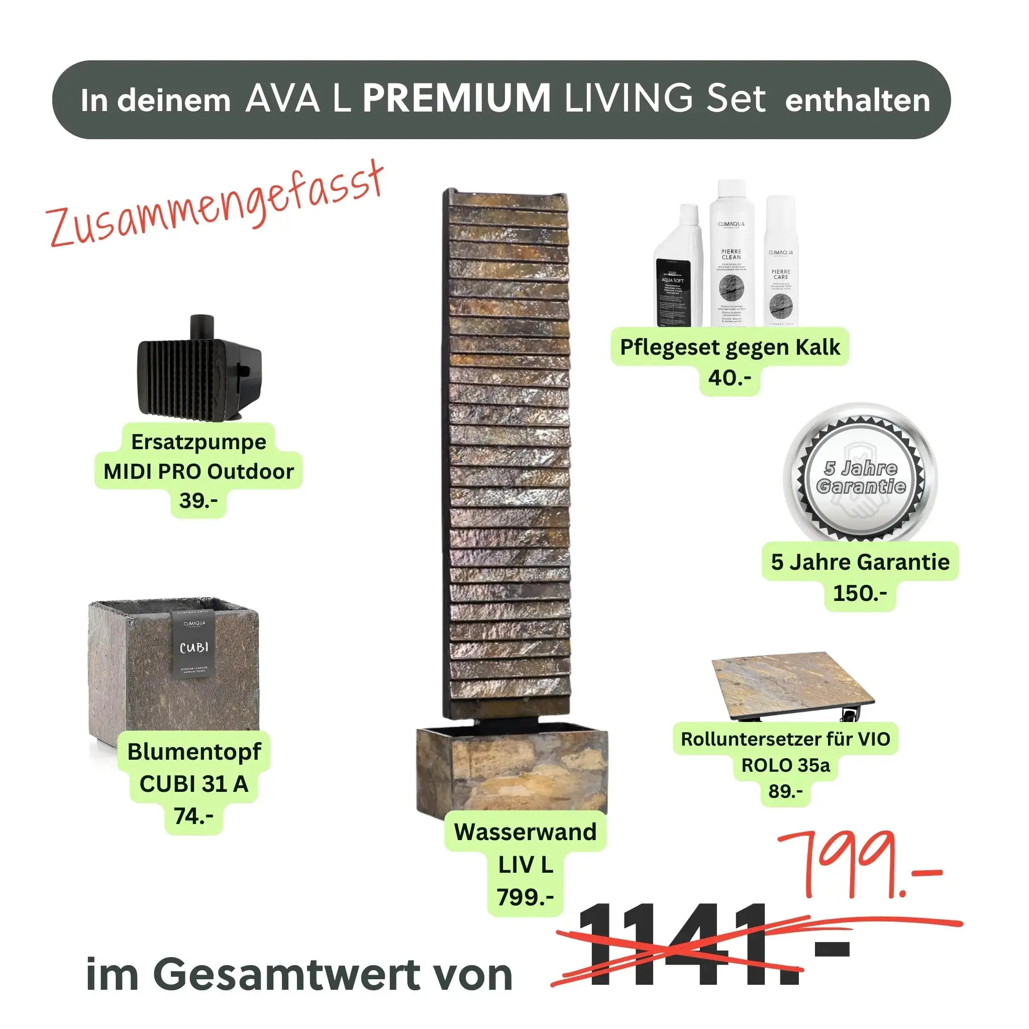 Wasserwand AVA L PREMIUM LIVING Set - Image 10