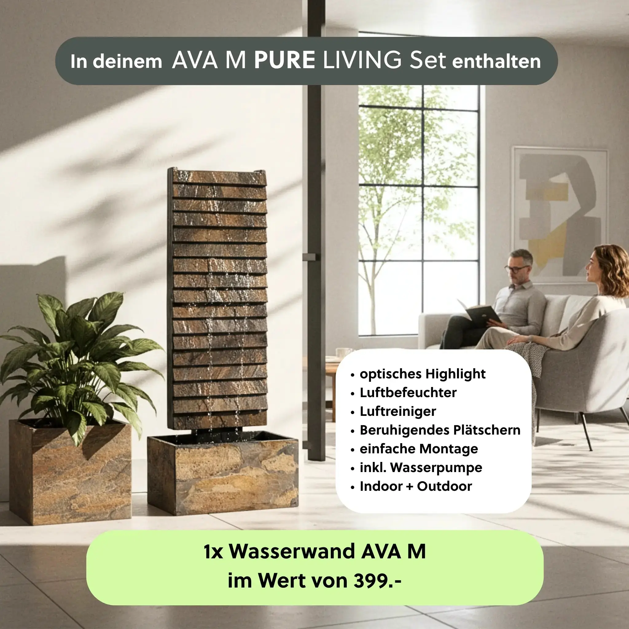 Wasserwand AVA M PURE LIVING Set - Image 3