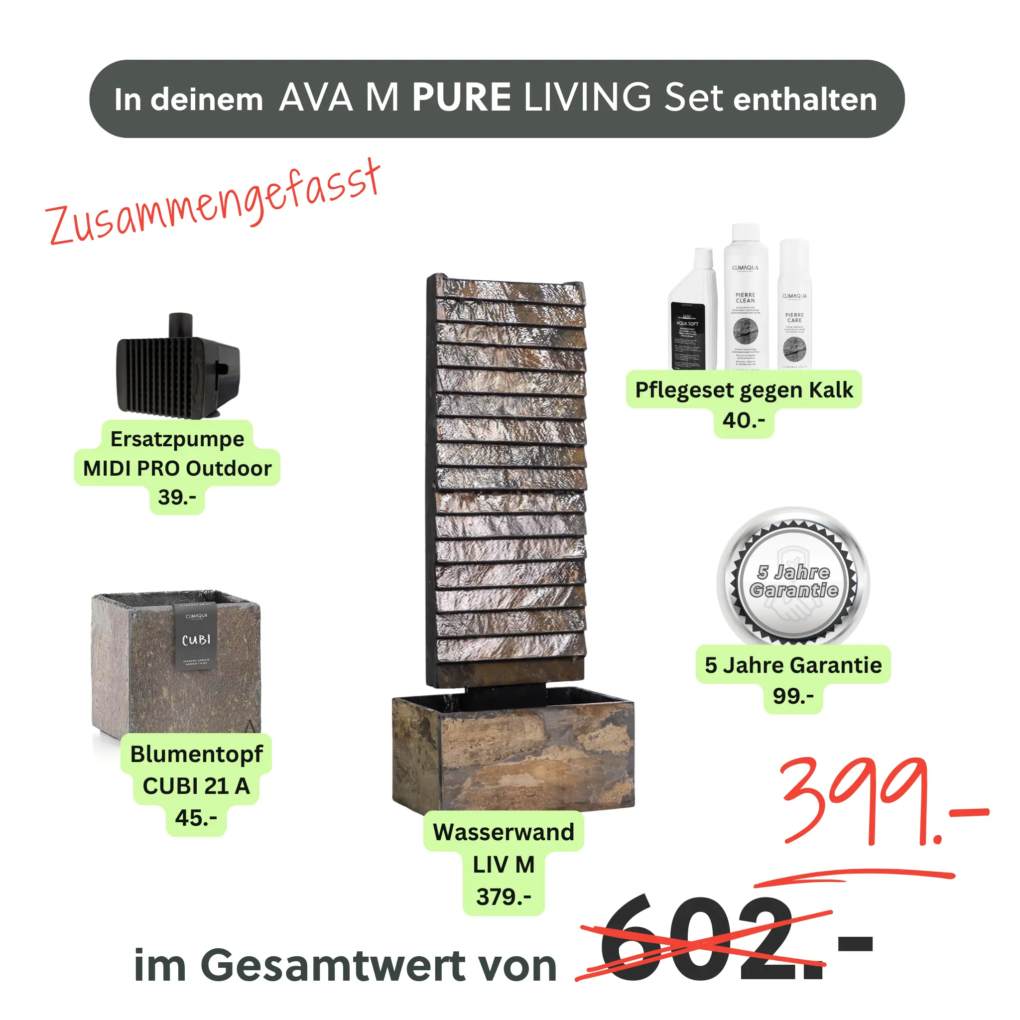 Wasserwand AVA M PURE LIVING Set - Image 8